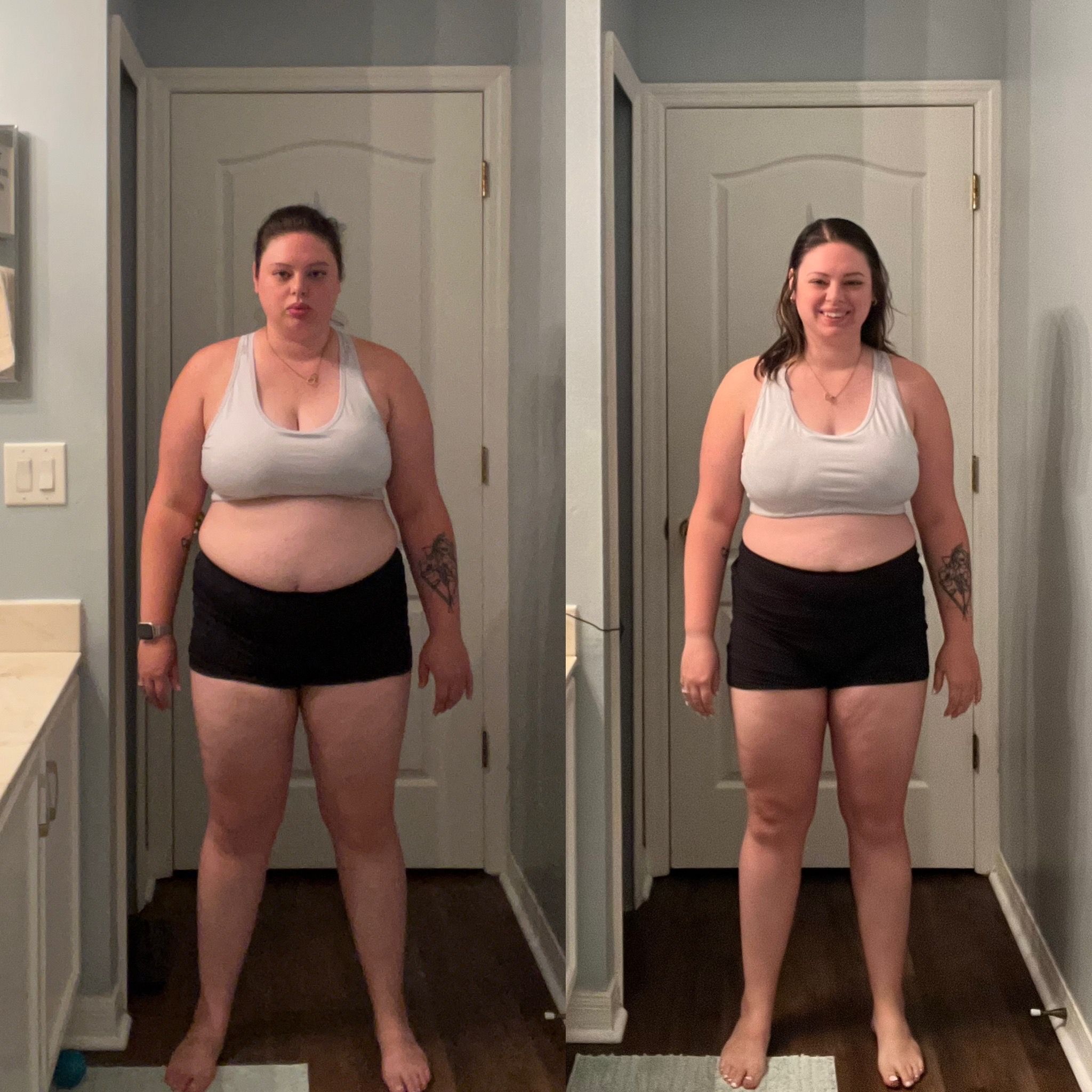 Client front transformation before and after